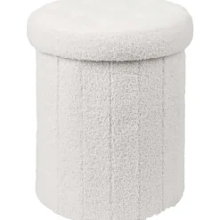 Merk Opvouwbare Opbergpoef Beige,Wit New