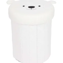 Merk Opvouwbare Opbergpoef Teddy Bruin,Grijs,Wit Best