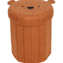 Merk Opvouwbare Opbergpoef Teddy Bruin,Grijs,Wit Best
