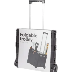 Action Opvouwbare Trolley Zwart Clearance