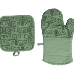 Rösle Ovenhandschoen En Pannenlap Grijs,Groen,Wit,Zwart