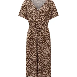 SuperTrash Overslagjurk Blauw,Groen,Print,Zwart Outlet