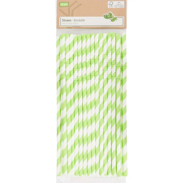 Merk Papieren Buigrietjes Blauw,Geel,Groen,Oranje,Rood,Roze Discount