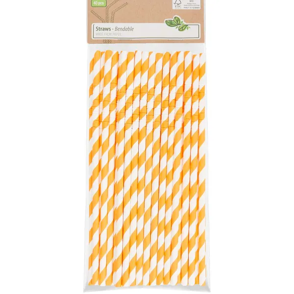 Merk Papieren Buigrietjes Blauw,Geel,Groen,Oranje,Rood,Roze Discount