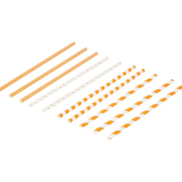 Merk Papieren Rietjes Blauw,Geel,Groen,Oranje,Paars,Roze Outlet