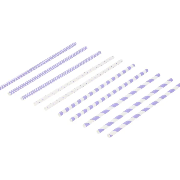 Merk Papieren Rietjes Blauw,Geel,Groen,Oranje,Paars,Roze Outlet