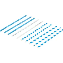 Merk Papieren Rietjes Blauw,Geel,Groen,Oranje,Paars,Roze Outlet