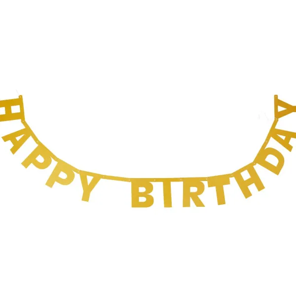 Merk Party Universe Slinger Happy Birthday Goud,Meerkleurig,Roze,Zilver Hot