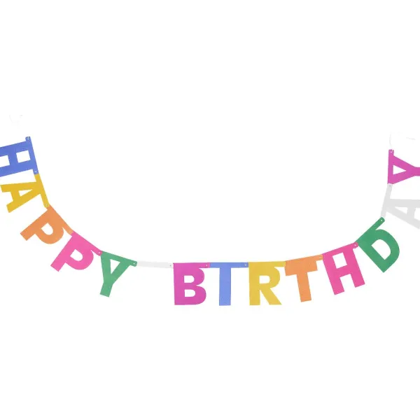 Merk Party Universe Slinger Happy Birthday Goud,Meerkleurig,Roze,Zilver Hot