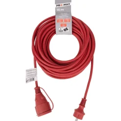 Pro-max Outdoor Verlengsnoer Zwart,Rood Outlet