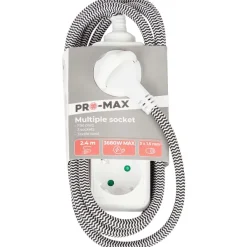 Pro-max Stekkerdoos Wit,Zwart Outlet