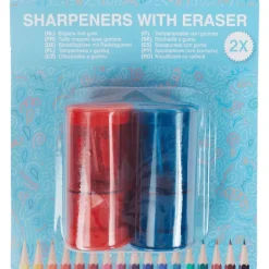 Office Essentials Puntenslijpers Met Gum Meerkleurig Hot