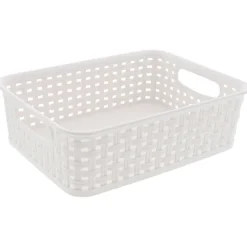 Merk Rattan Mand Zwart,Wit Clearance