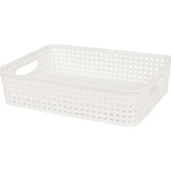 Merk Rattan Mand Zwart,Wit Hot