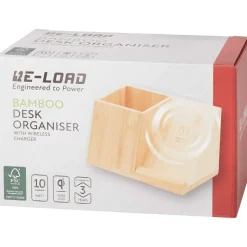 Re-load Bureau-Organizer Met Draadloze Oplader Bruin Clearance