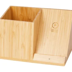 Re-load Bureau-Organizer Met Draadloze Oplader Bruin Clearance