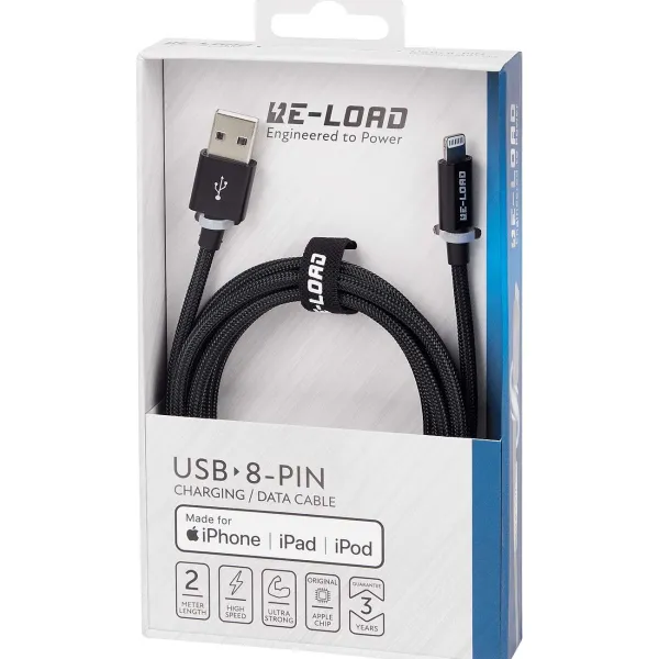 Re-load High Speed Laad- En Datakabel 8-Pins Zwart,Grijs,Wit Sale