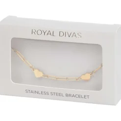 Merk Royal Divas Roestvrijstalen Armband Goud