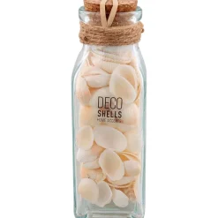 Merk Schelpen In Glazen Fles Meerkleurig New