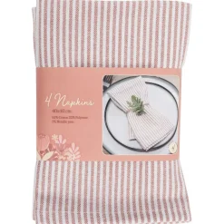 Merk Servetten Met Metaaldraad Grijs,Groen,Oranje,Roze