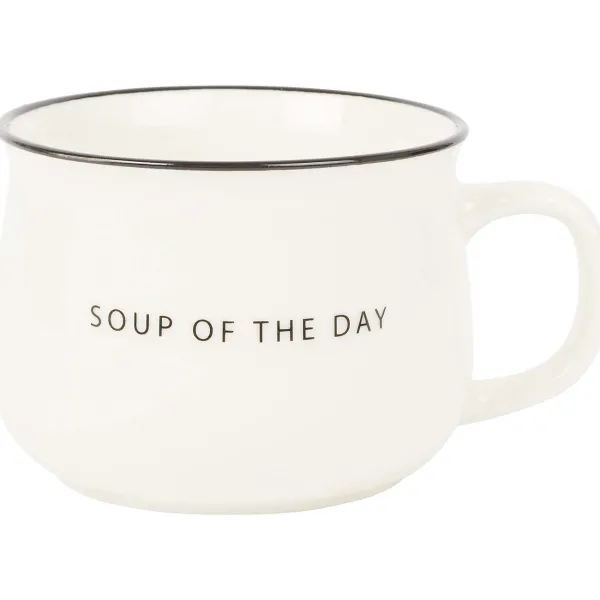 Merk Soepkom Wit,Zwart New