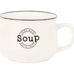 Merk Soepkom Wit,Zwart New