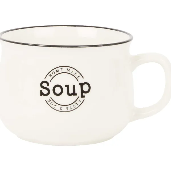 Merk Soepkom Wit,Zwart New