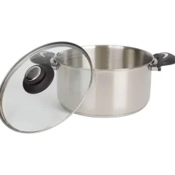 Sola Kookpan Met Glazen Deksel Zilver Hot