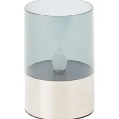 Merk Solar Theelichtje In Houder Blauw,Bruin,Transparant New