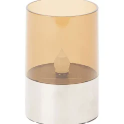 Merk Solar Theelichtje In Houder Blauw,Bruin,Transparant New