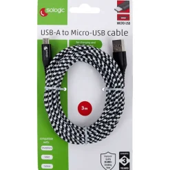 Sologic Laad- En Datakabel Micro-Usb Meerkleurig,Zwart Hot