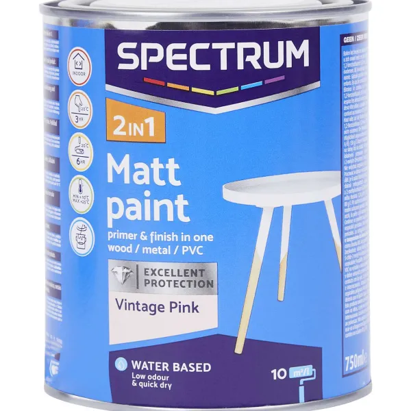 Spectrum 2-In-1 Matte Verf Vintage Pink Roze Online