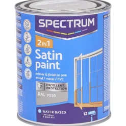 Spectrum 2-In-1 Zijdeglanslak Ral 7036 Grijs Clearance