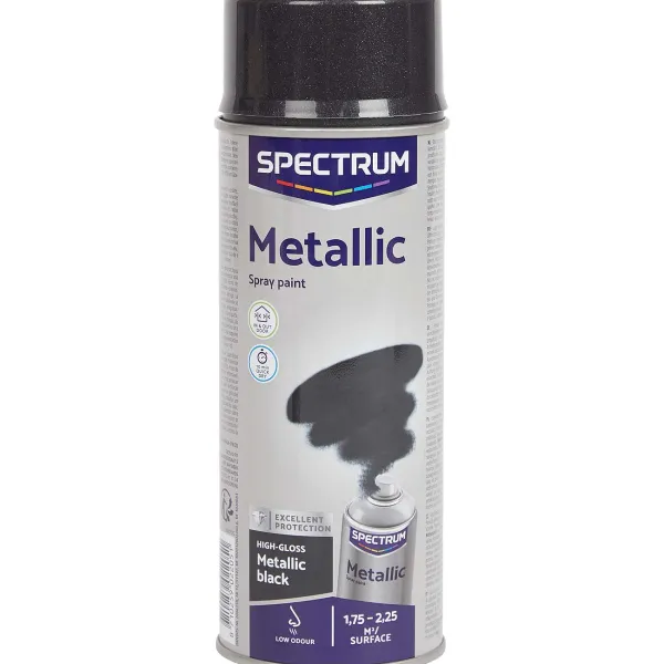 Spectrum Metallic Spuitverf Zwart Clearance