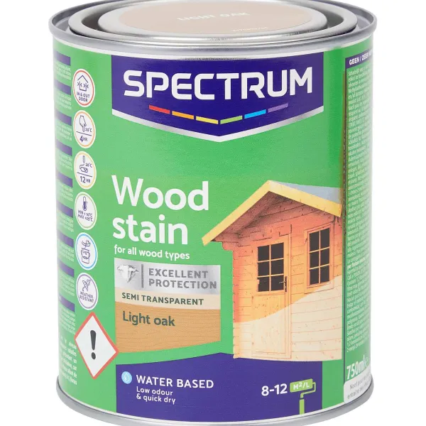 Spectrum Semi-Transparante Houtbeits Licht Eiken Bruin Sale