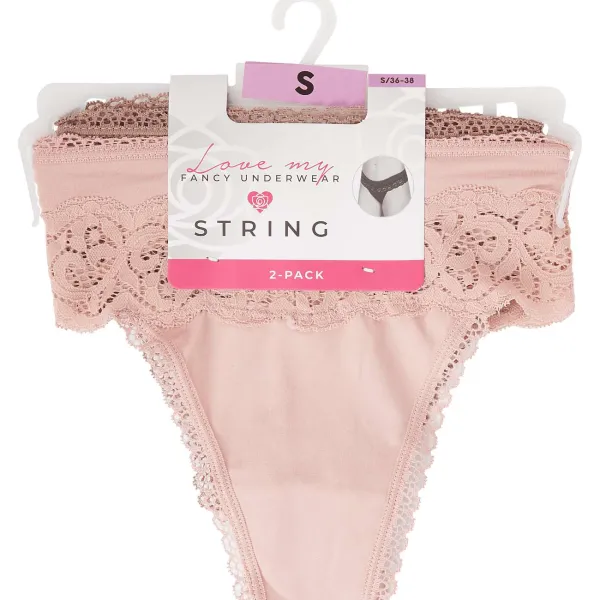 Australian Strings Met Kant Meerkleurig,Roze,Zwart Discount