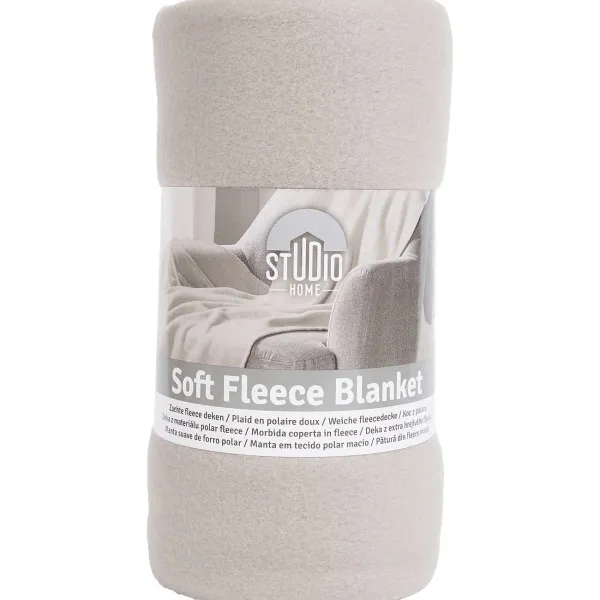 Studio Home Fleeceplaid Zwart,Grijs,Taupe,Wit Discount