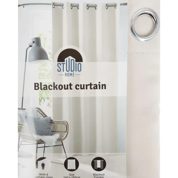 Studio Home Kant-En-Klaar Verduisterend Gordijn Beige,Grijs New
