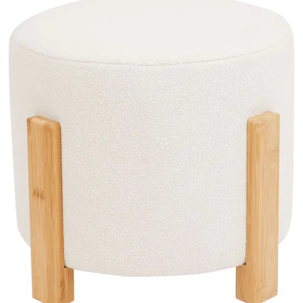 Studio Home Poef Met Bamboe Poten Wit Discount