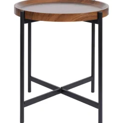 Merk Studio Home Ronde Bijzettafel Zwart,Bruin New