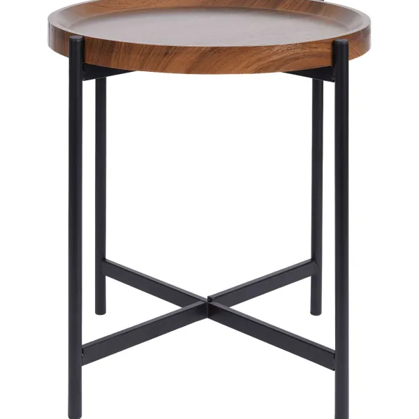 Merk Studio Home Ronde Bijzettafel Zwart,Bruin New
