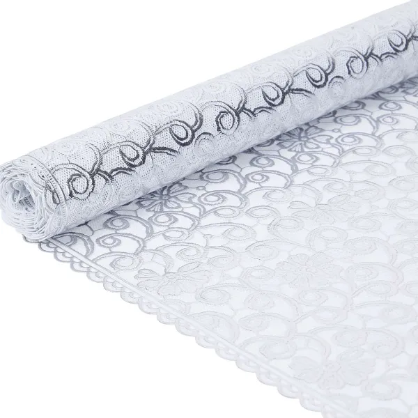 Merk Tafelloper Met Kant Grijs,Wit,Zilver,Zwart Discount