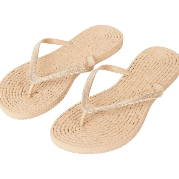 Merk Teenslippers Beige,Groen