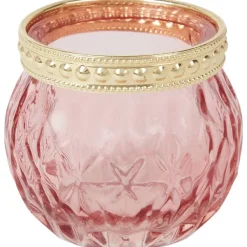 Merk Theelichthouder Grijs,Groen,Roze,Transparant Hot