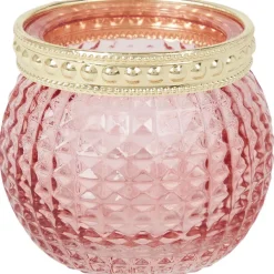 Merk Theelichthouder Grijs,Groen,Roze,Transparant Hot