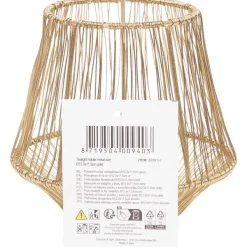 Merk Theelichthouder Zwart,Goud New