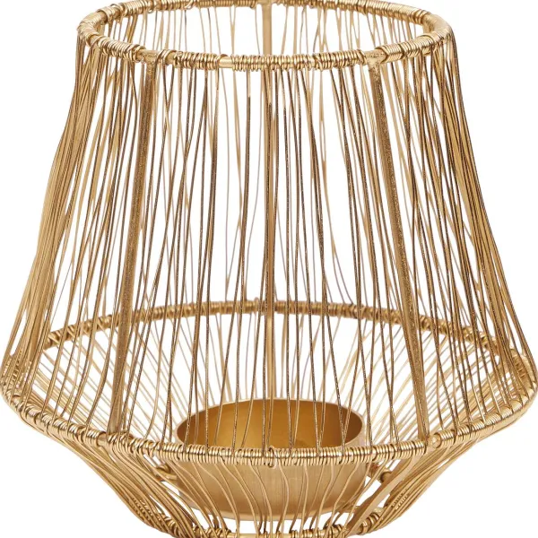 Merk Theelichthouder Zwart,Goud New