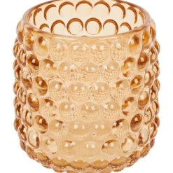 Merk Theelichthouder Met Bolletjes Transparant,Bruin,Groen Sale