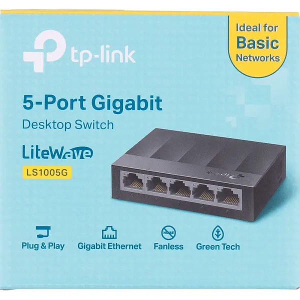 TP-link Desktop-Switch Ls1005G Zwart Outlet