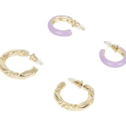 Merk Trendz Oorbellenset Goud,Roze,Paars,Wit Sale